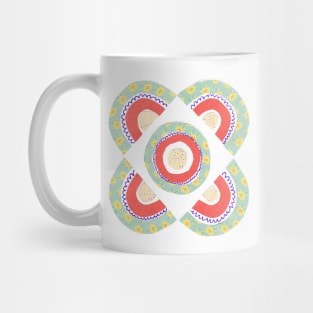 Rainbow No. 5 - papers collage tile pattern 1 Mug